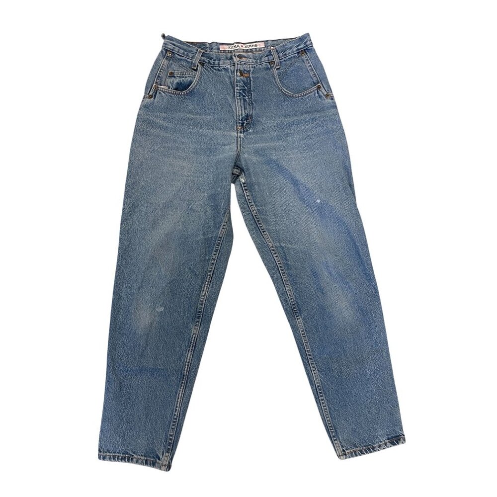 Vintage Zena 80's jeans high waisted tapered double button USA sz 14‎